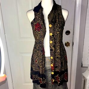Cascais of California, Vintage Topanga | Floral Button-Down Dress, sz small-med.